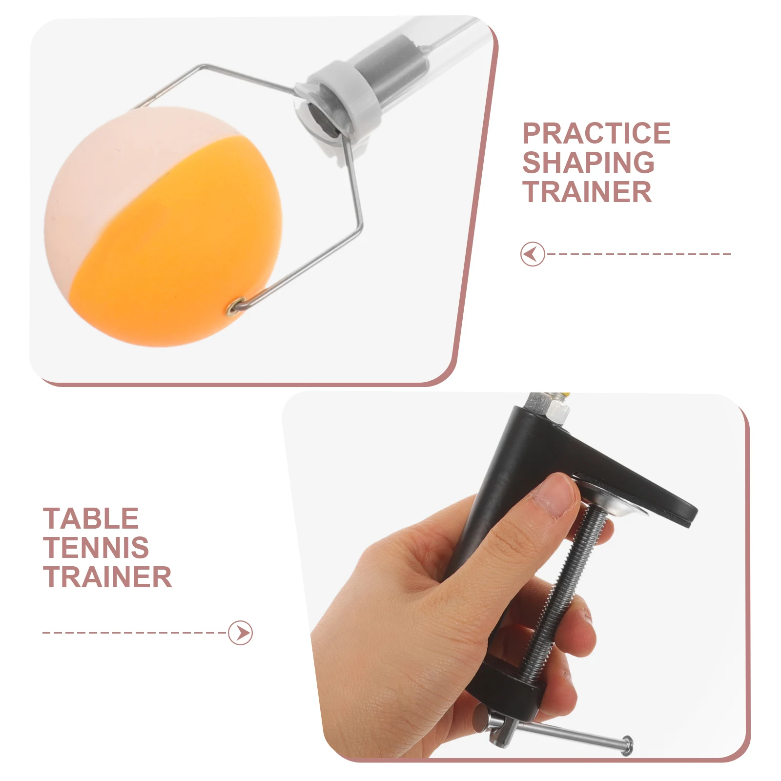 

Pong Table Tennis Trainer Practice Machine Aluminum Alloy Professional Gear Training Device Improves Skills Reaction Speed