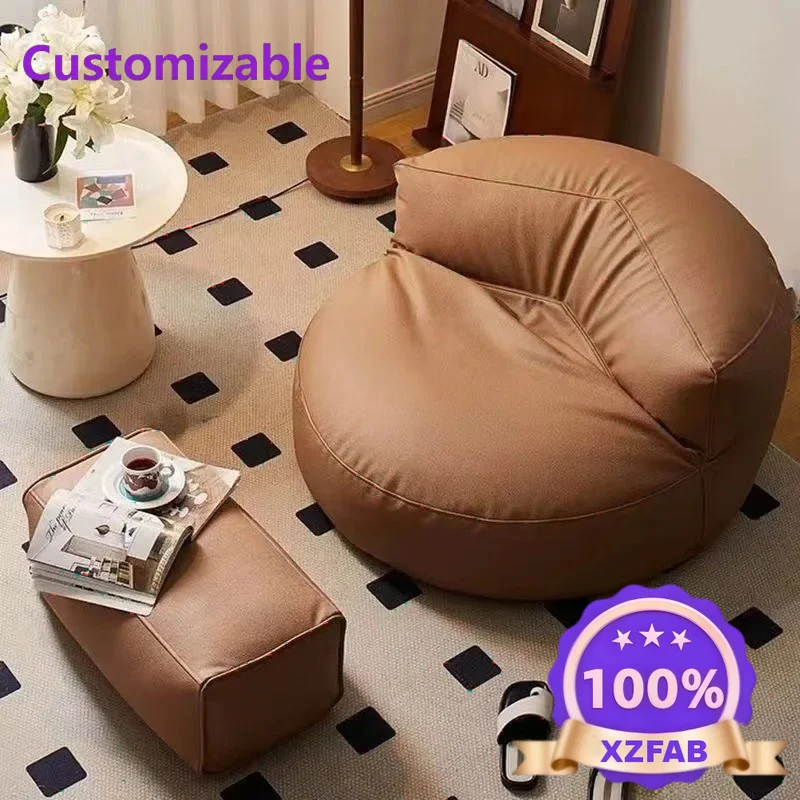 Factory Direct 2026 Lazy sofa can lie down and sleep single half moon bedroom small sofa tatami seat pier leisure chair rental