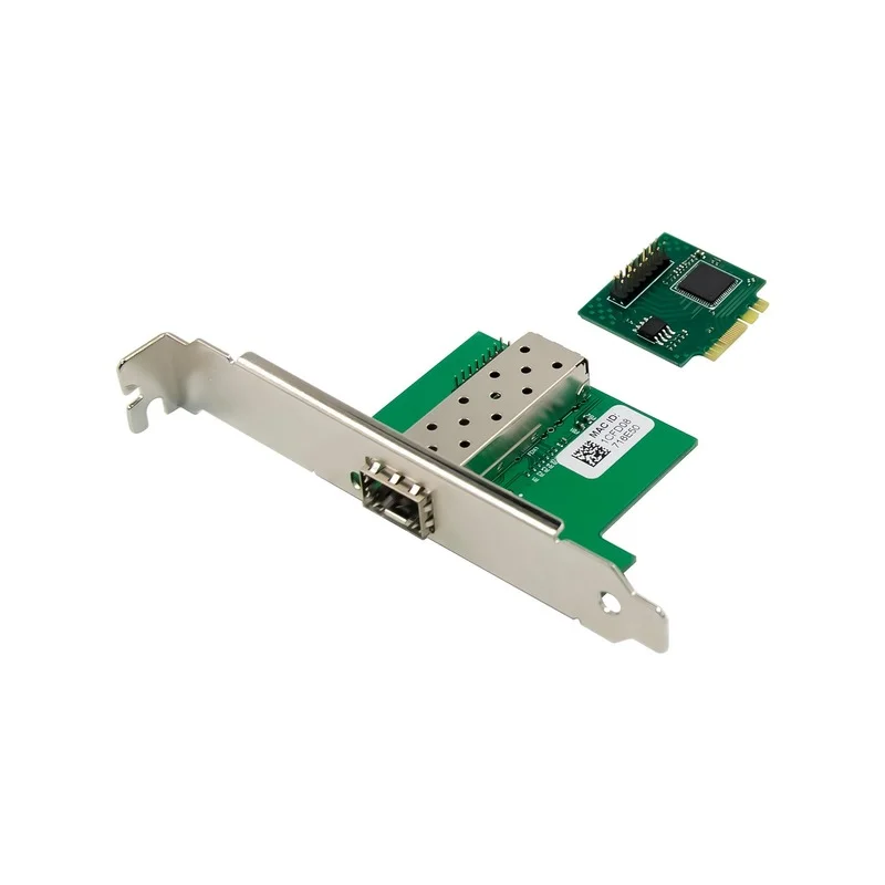 Imagem -05 - Uma Chave de e para Porta Sfp Placa de Rede 10 100 1000mbps Gigabit Ethernet Nic Placa de Rede Única Fibra Porto Intel I210 Como Chip M.2