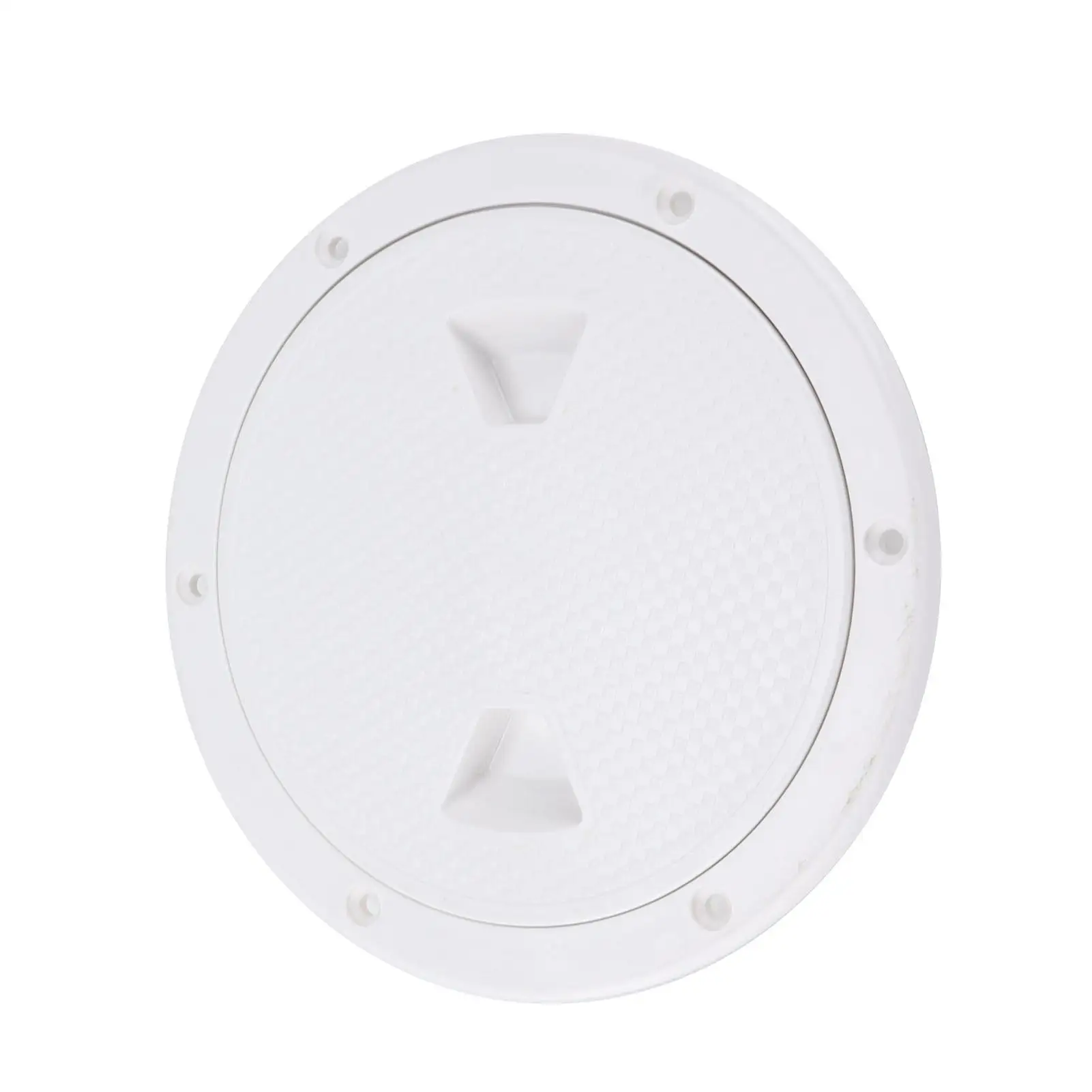 6in Round White Deck Plate with Separate Design and Pre Drilled Holes   Access Hole for Yacht Marine