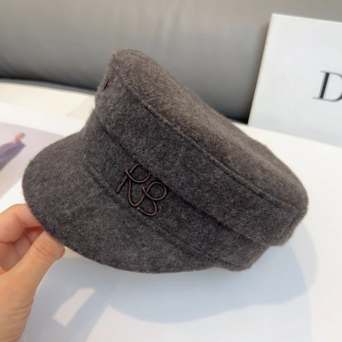 Imagen 2 del producto Gorras de diseñador de marca Baker Boy, recién llegadas, gorras de vendedor de periódicos de invierno, gorras planas de lana con letras