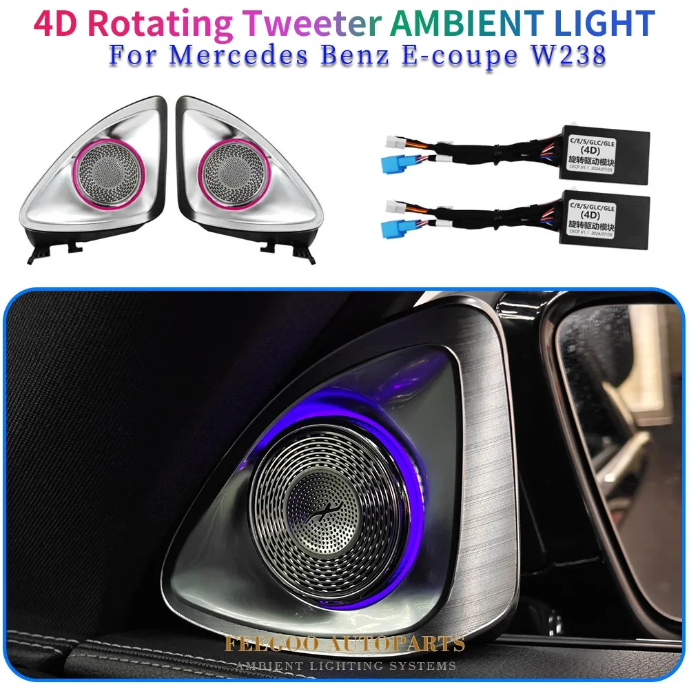 

For Mercedes-Benz 2016-2022 2-Door E-coupe W238, 4D Rotating Tweeter with 64 Colors Ambient Light, Interior Lighting Upgrade