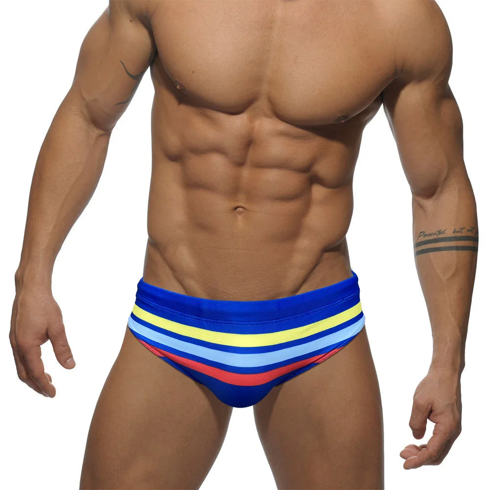 

Summer Stripes Swimwear Men's Swim Briefs Sexy Swimming Trunks Sports Swimsuit Bikini Boxer Beach Shorts Bathing Suit