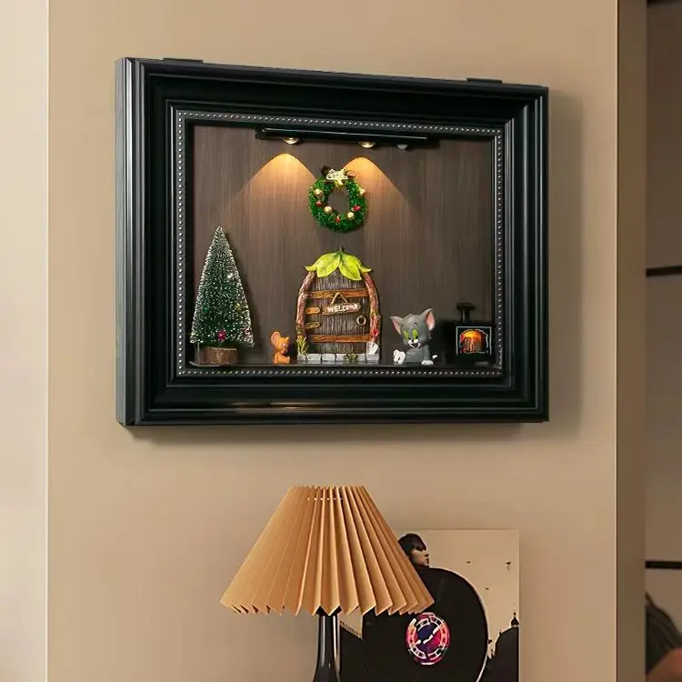 Magnetic meter box decorative painting new 2025 retro distribution box blocking switch mural switch hanging painting