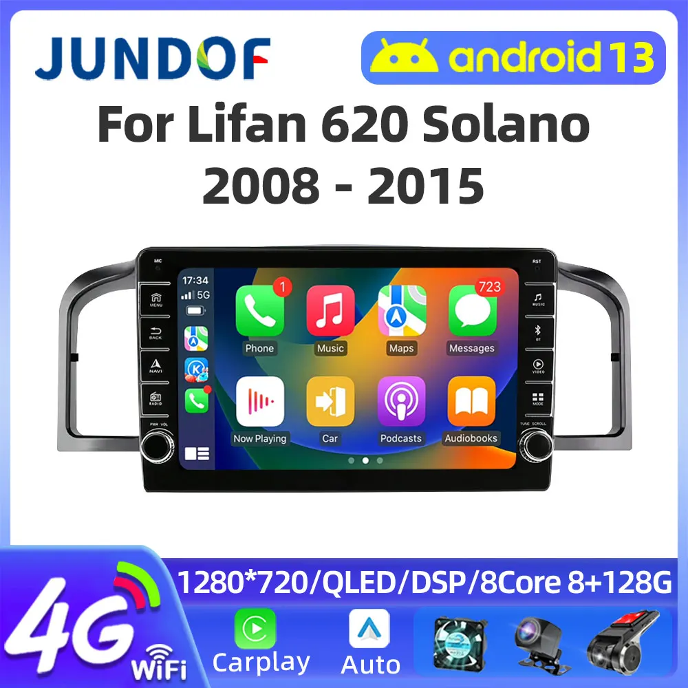 

Car Radio Multimedia Player For Lifan 620 Solano 2008 - 2015 Wireless Carplay Android Auto 2 Din Head Unit Navigation Stereo