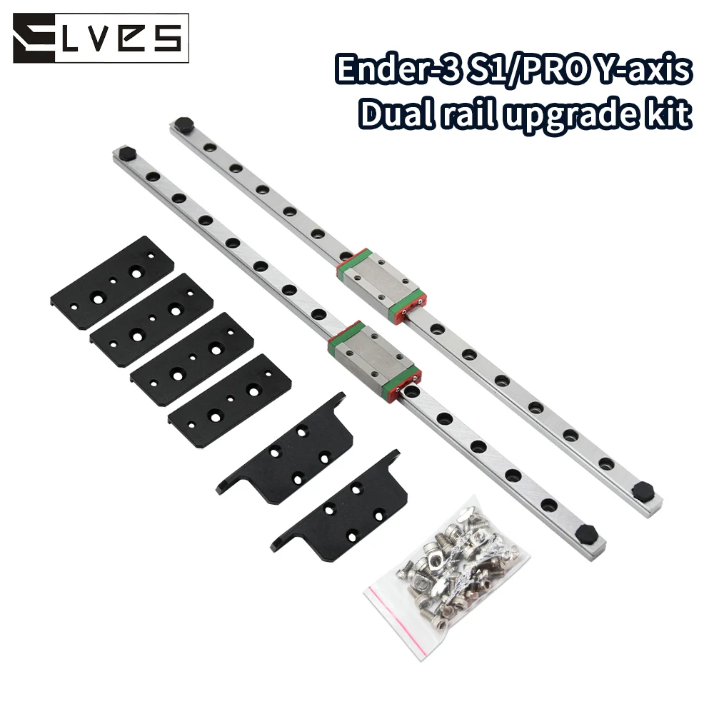 ELVES Upgrade Dual Y-Axis Rail Ender 3 S1 Pro Y axis MGN9H Linear Rail Upgrade Mod for Ender-3 S1 3D Printer Accessories