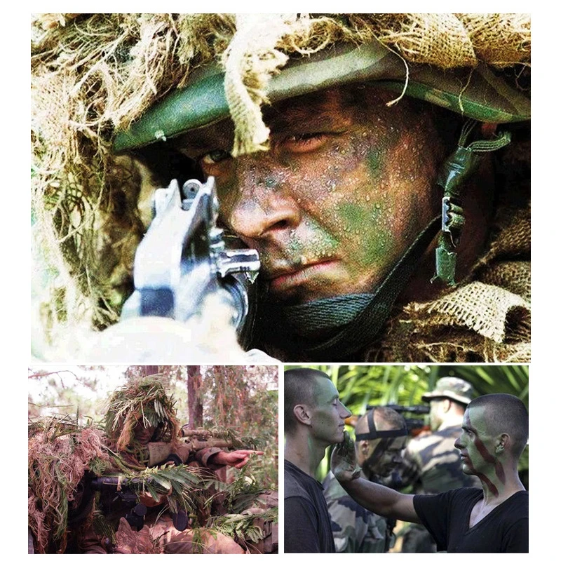 3Colors Camouflage Oil Pen Set CS Odorless Easy Clean Doodle Painting Stick DIY Artistic Performance HB-005