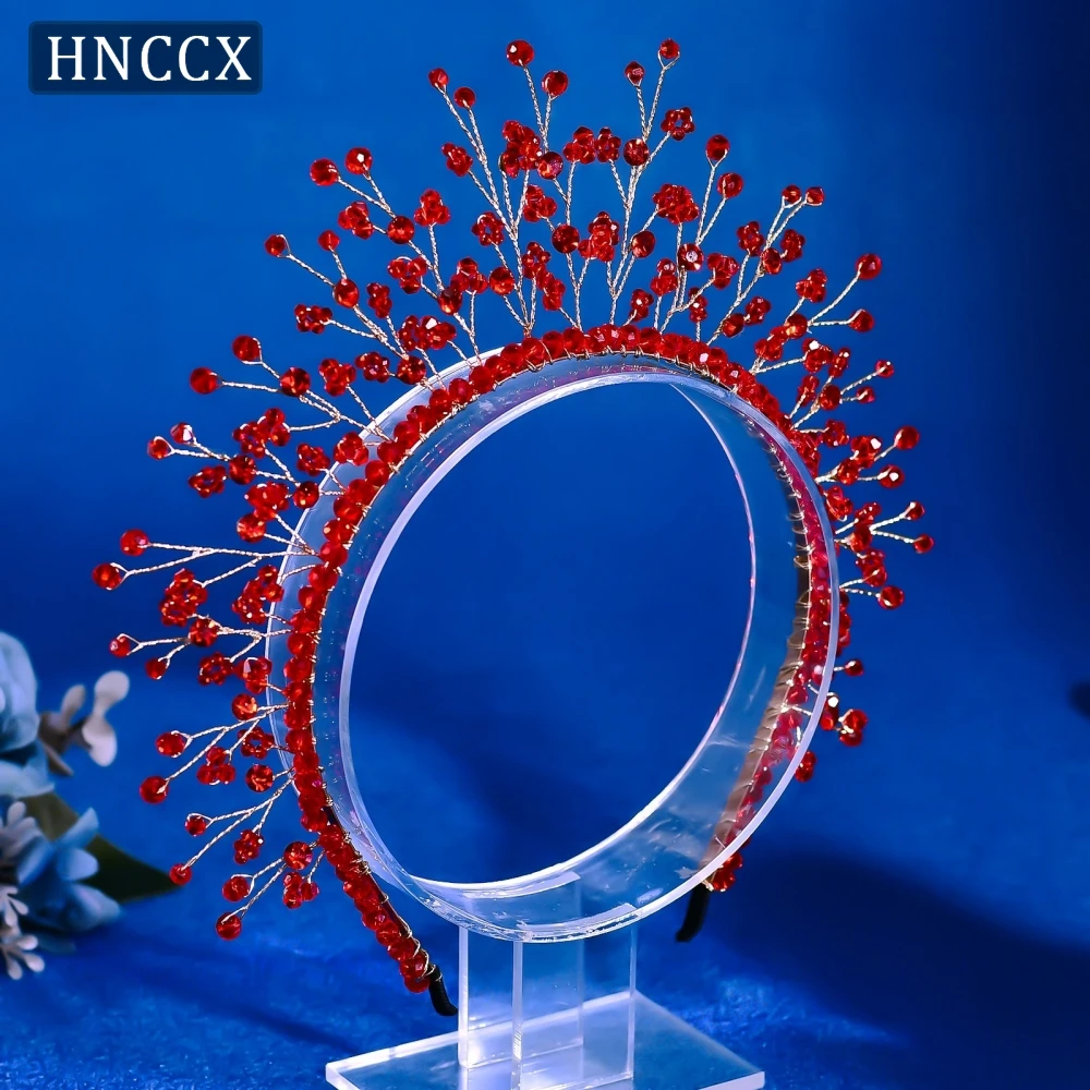 

HNCCX Bride Crystal Rhinestone Hair Hoop Wedding Headpiece Bridal Vintage Crown Banquet Headband Party Hair Accessories CP879