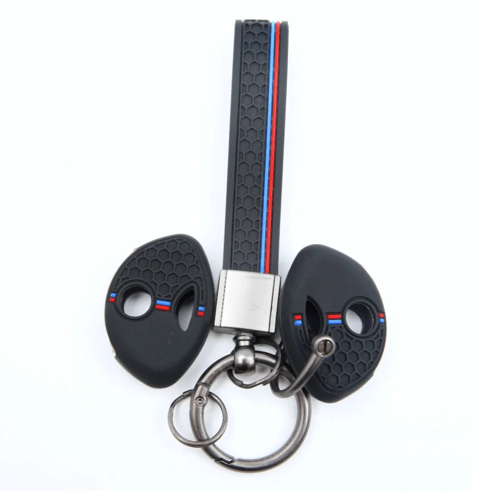 Silicone Remote Key Case For BMW K1200R R1200RT K1300R S1000RR F650GS F800GS F800ST with clasp holder Long Lasting
