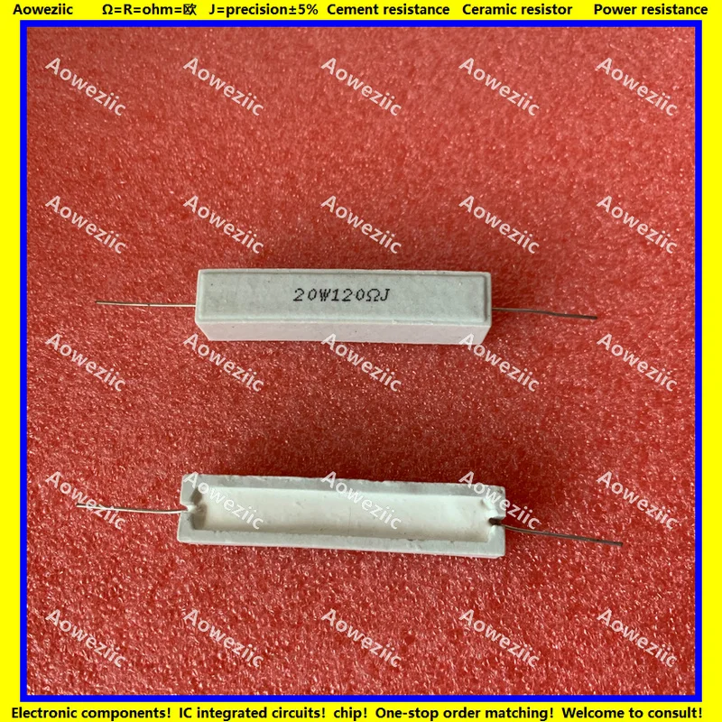 10 sztuk 20W 62R 68R 75RJ 82R 100ΩJ 120R 150R 180R 200R 220R 240R 250R 270R 300R 330RJ OHM pionowe rezystor cementowy ± 5% RX27-5 SQP