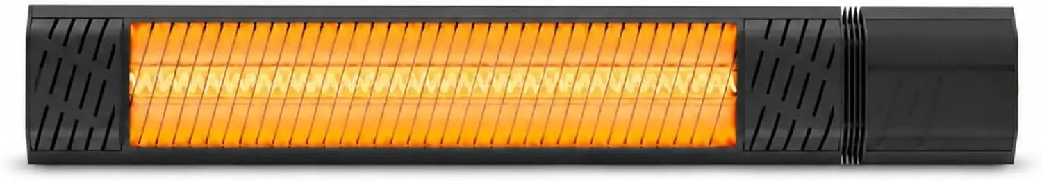 Garvee Wall Mounted Radiant Space Heater with Remote Control 1500W Outdoor Electric Heater 9 Heat Levels & 24H Timer, IP65 Waterproof for Backyard Porch Garage Gazebo Balcony