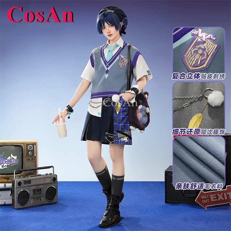 أزياء كوسان جينشين إمباكت واندر/سكاراموش التأثيرية أزياء القهوة المصممة بشكل مشترك ملابس يومية ملابس لعب الأدوار