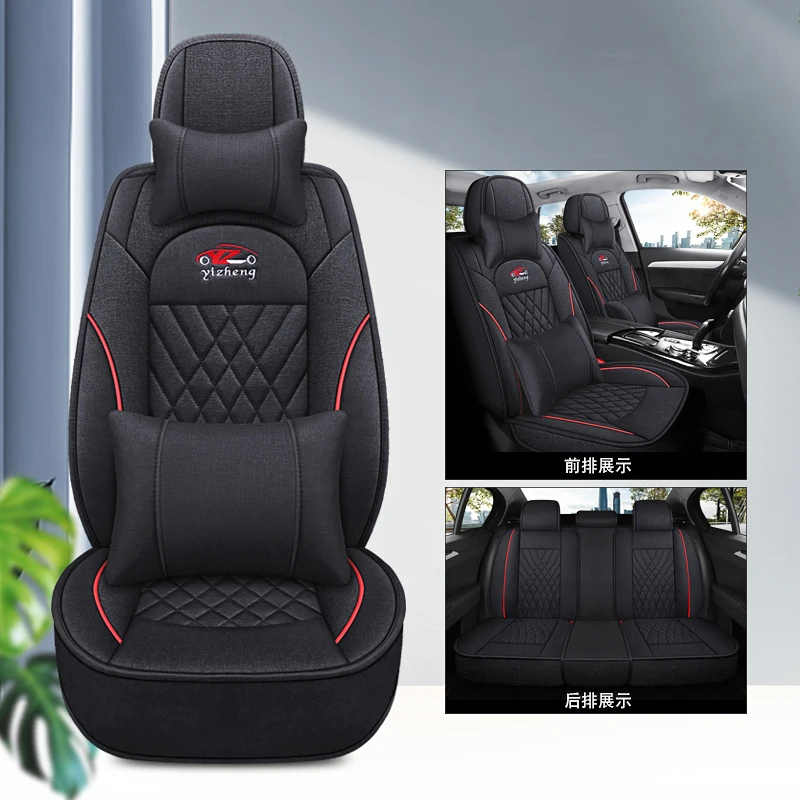 

Flax Universal Car Seat Cover For Kia Sportage Sorento Stonic Stinger K5 Ceed Geely Monjaro Tugella Auto Accessories Breathable