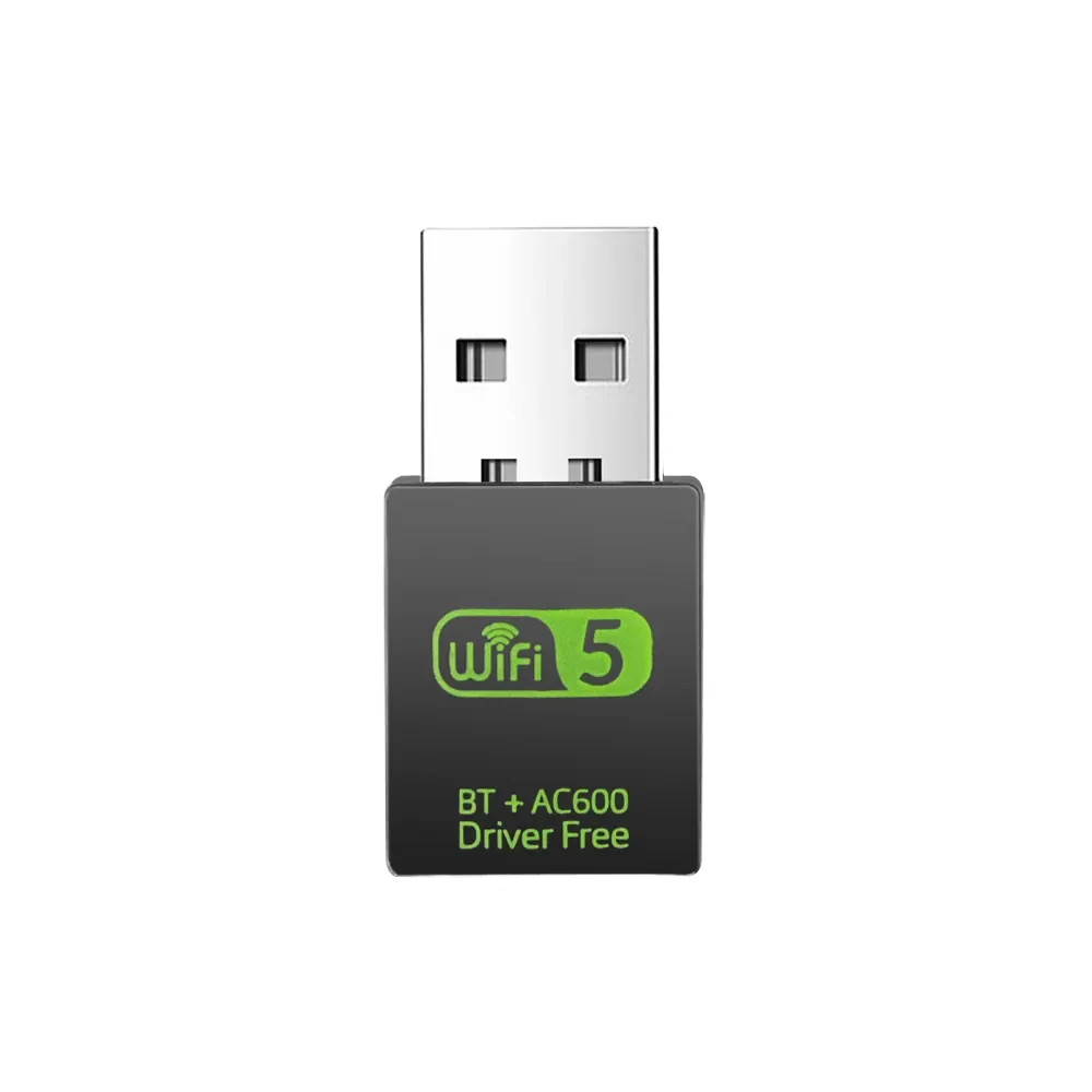 Free Drive AC600 2.4GHz 5.8GHz Frequency Band BT4.2 Receiver External Laptop Network Card Wi-Fi USB Dongle Wireless USB Adapter