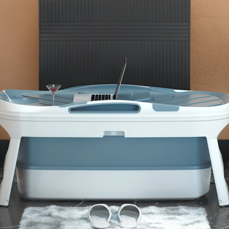 

Foldable bathtub, adult bathtub, whole body sweat steaming, thickened, large-sized sitting and lying heated bathtub