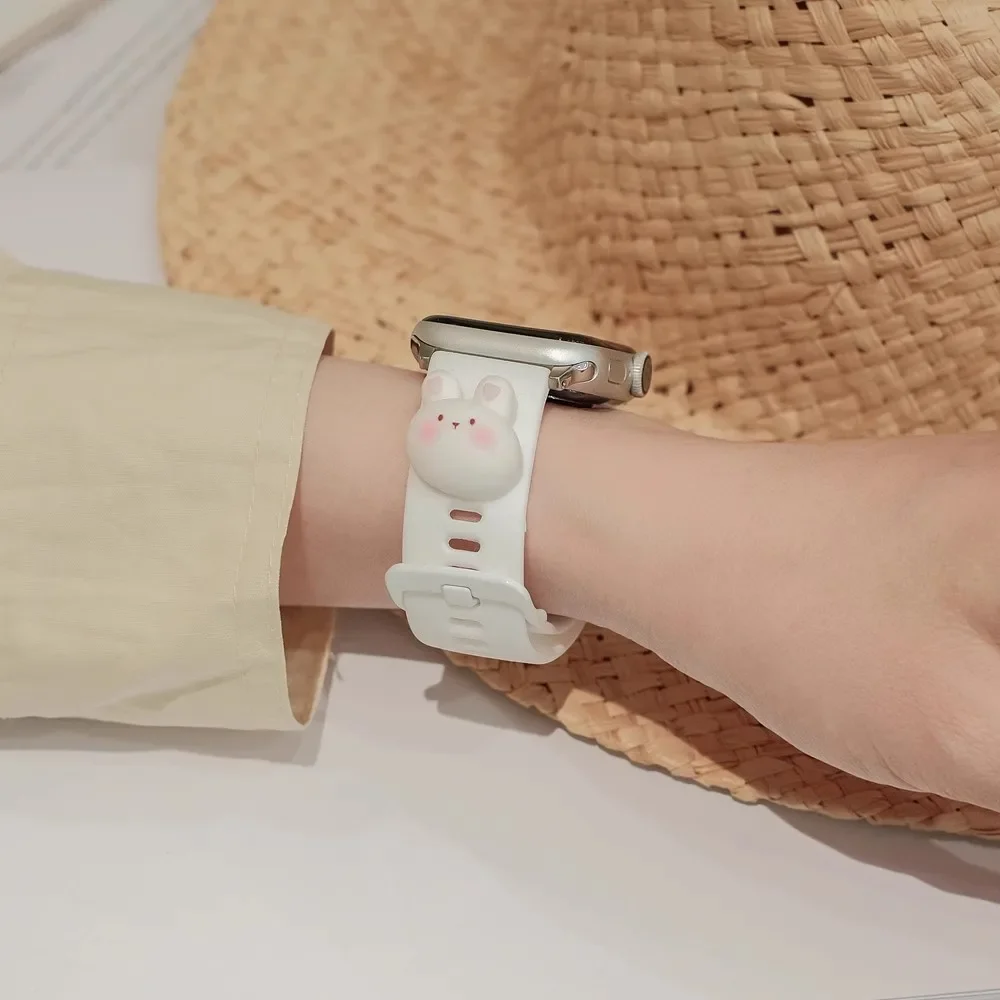 

Fashion Silicone Strap For Apple Watch band for iwatch women cartoon 10/9/8/7/6/5/4/3/2 38mm 40mm 41mm 42mm 44mm 45mm 46mm 49mm