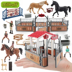 Fai da te modello di corsa di cavalli cavaliere fattoria figurine di animali action figure giocattolo emulazione ABS giocattoli per bambini regalo di compleanno di Natale