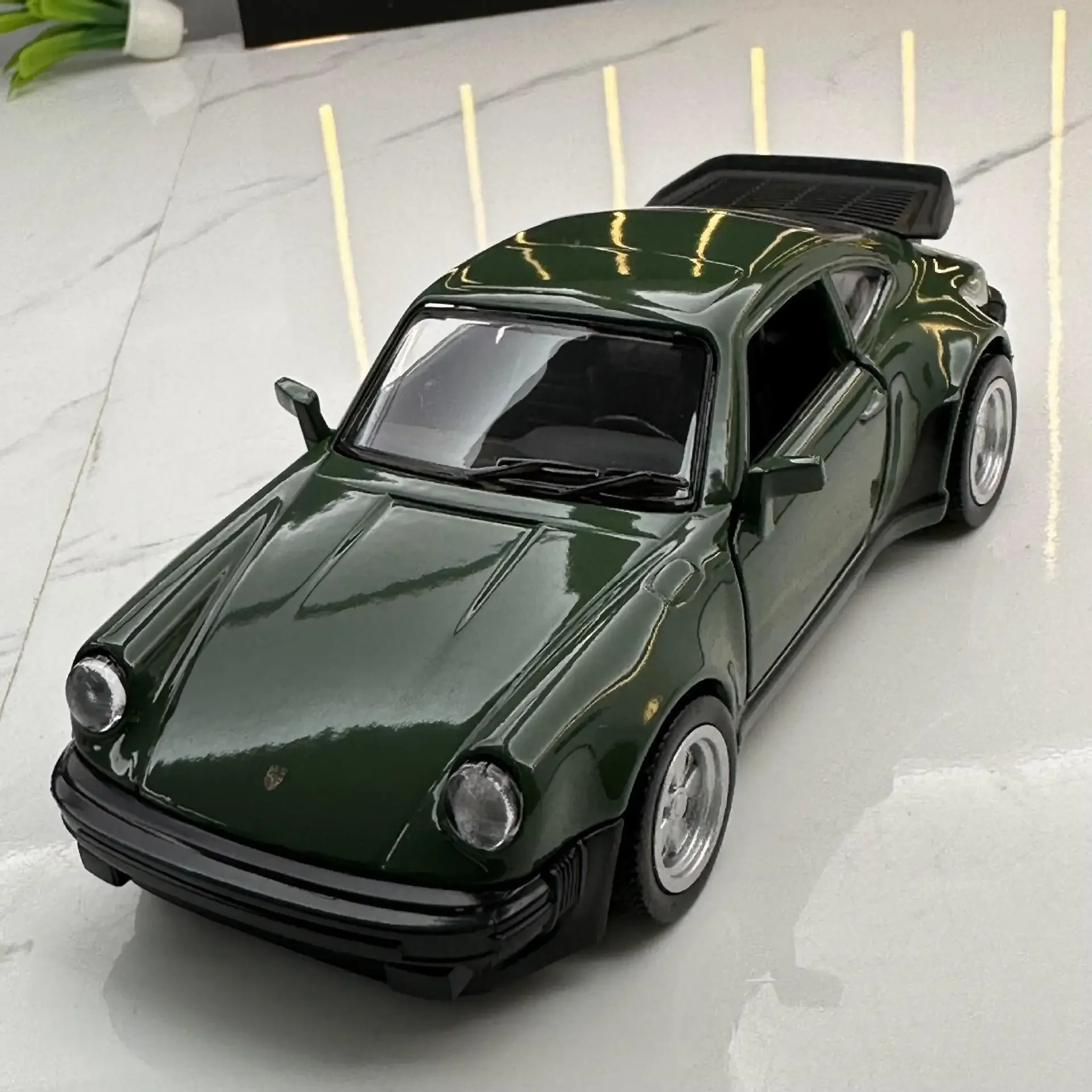 1:36 1978 포르쉐 911 터보 자동차 모델 금속 다이캐스트 복제 홈 미니어처 아트 차량 취미 장식 아이 소년 선물 F595
