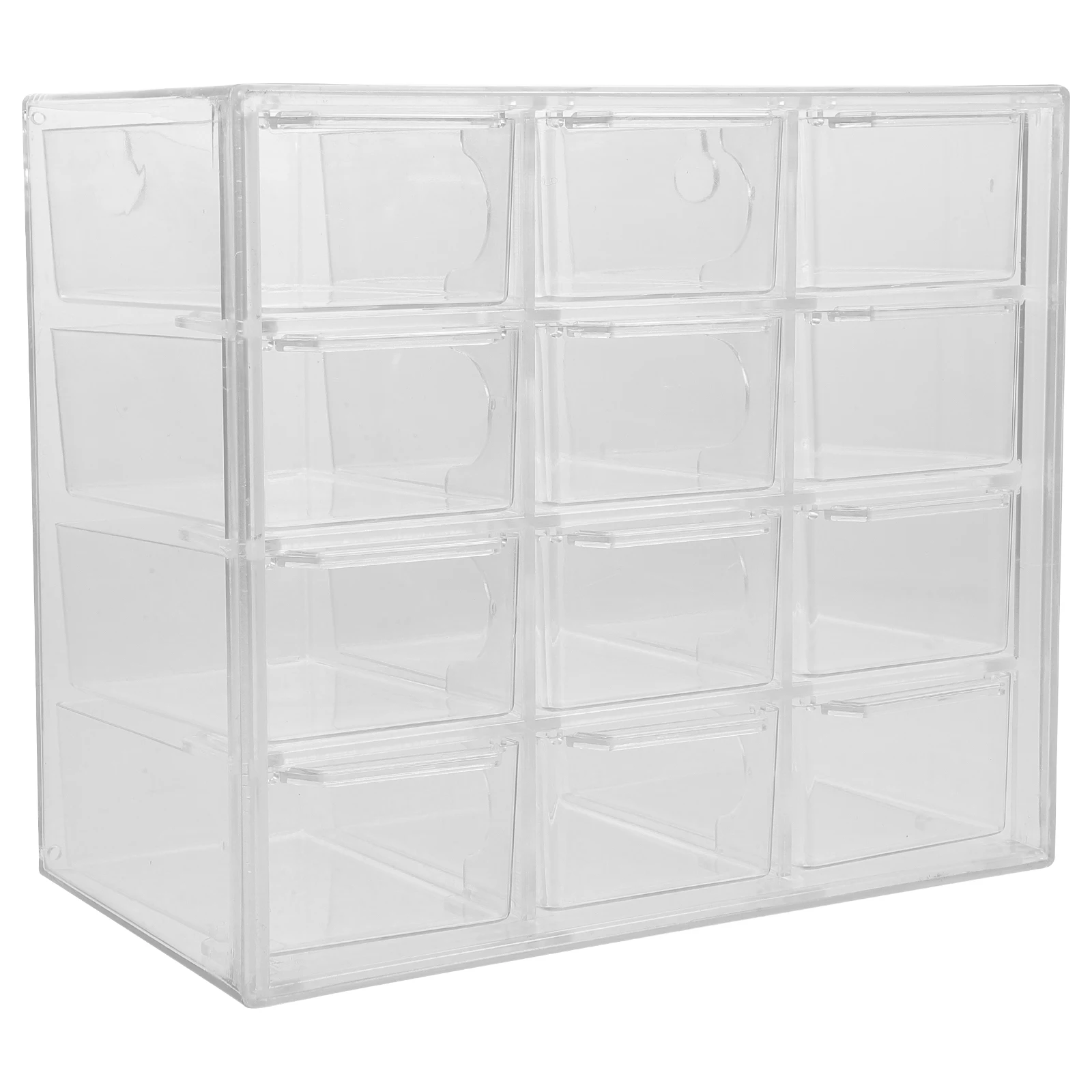 

Dust-proof Storage Box Drawer Style Plastic Organizer Office Desk Desktop with Drawers