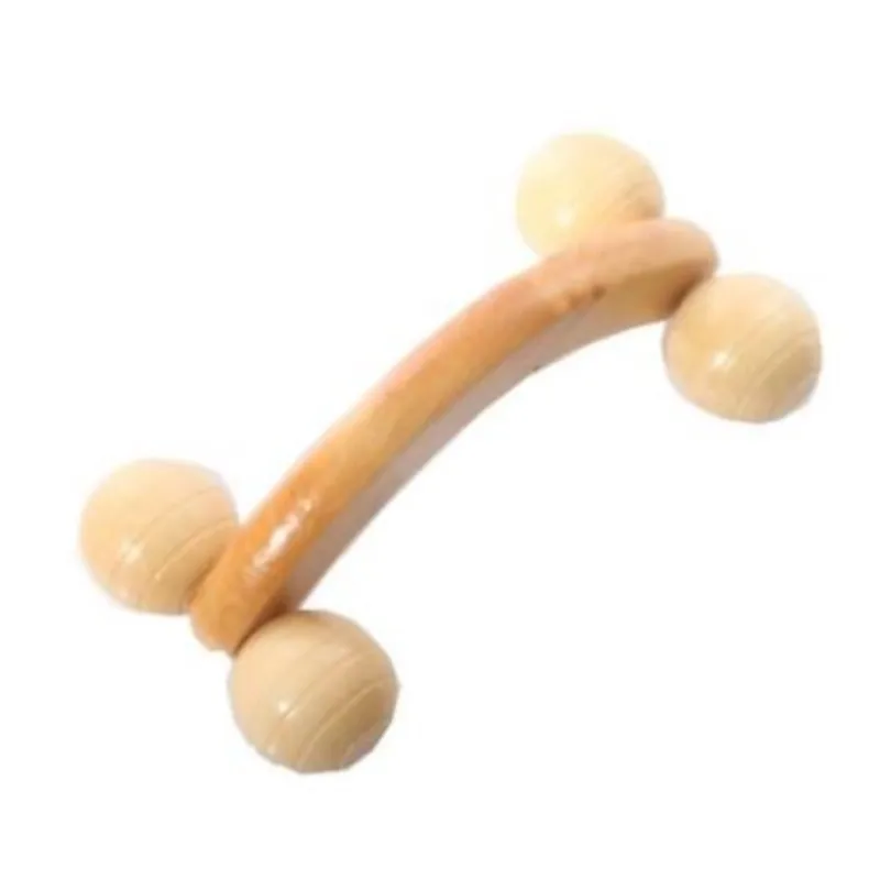 HANRIVER مدلك خشبي بأسنان ملتوية مدلك خشبي مستدير للرعاية الصحية المنزلية، هدية