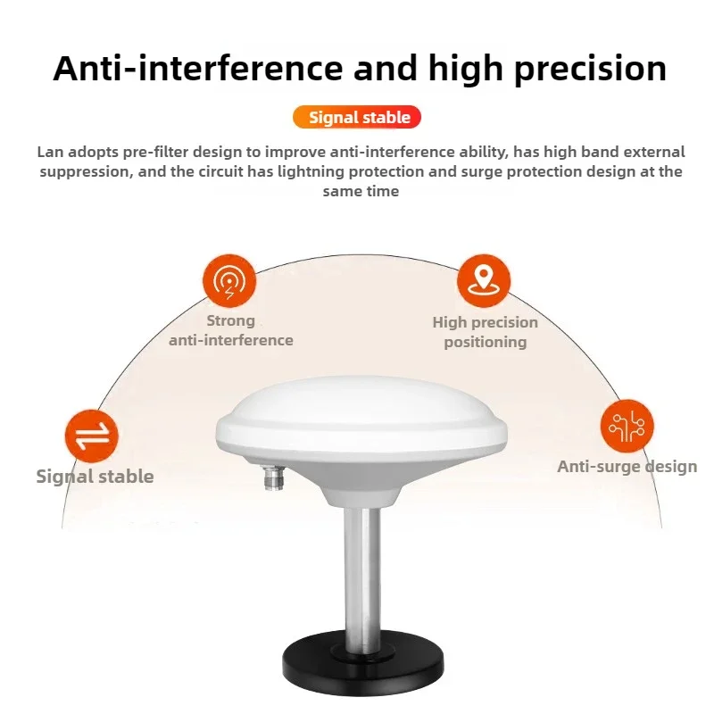 GNSS RTK هوائي BDS GPS GLO GAL أربع نجوم متعددة التردد لتحديد المواقع الملاحة للطيران/المسح/الزراعي/اختبار القيادة