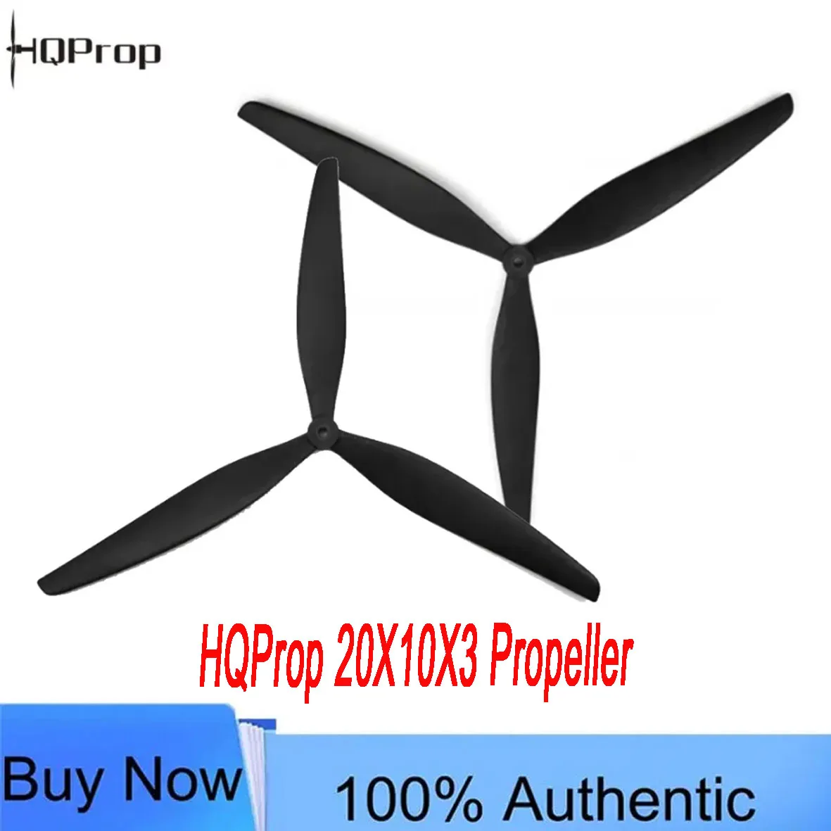 HQProp 1CW+1CCW 20X10X3 Glass Fiber Reinforced Nylon 10 Pitch 6mm Shaft for Long-Range FPV Drone