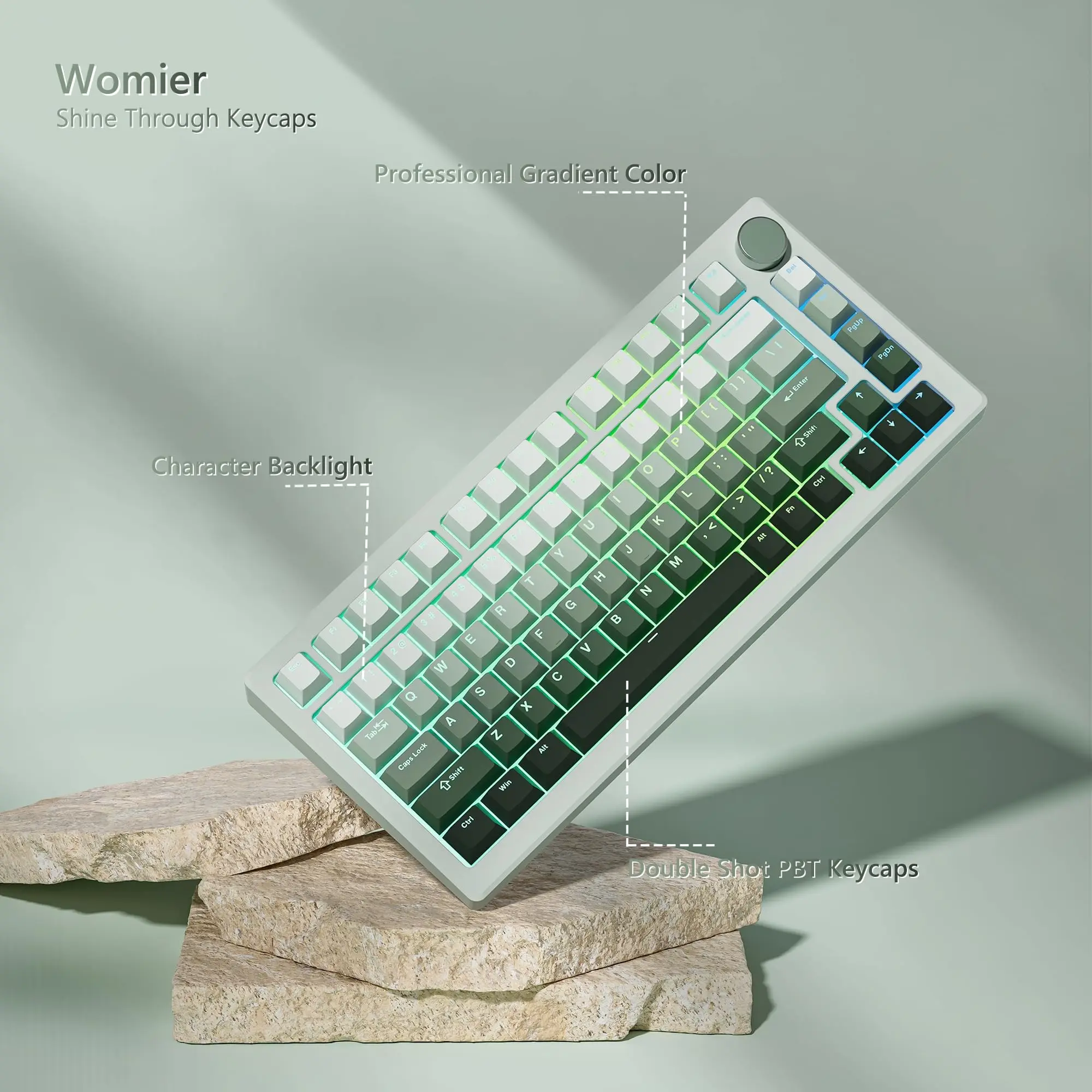 132+ Key Grass Sea PBT Double Shot Top Print Shine Through Backlit keycaps For MX Mechanical Keyboard 108 96 87 NJ80 84 68 64 61 - view 2