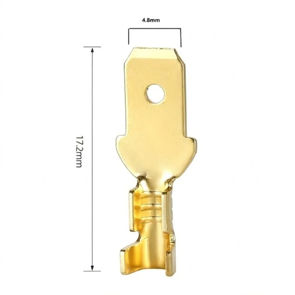 Insulated Terminal Kit for 2.8mm 4.8mm 6.3mm Sizes Cold Press Brass Connectors Electrical Wiring Automotive Maintenance