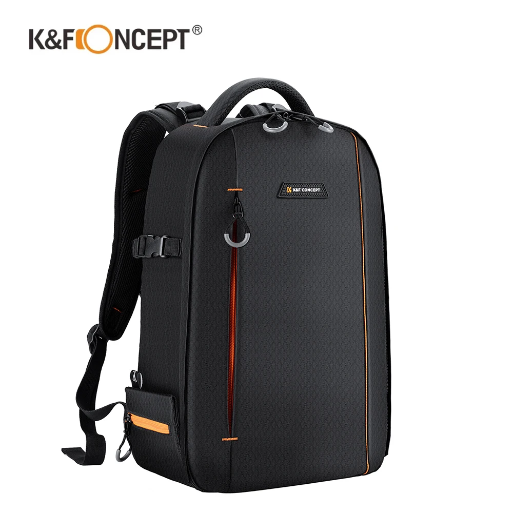 K & F CONCEPT-Sac à dos pour appareil photo 18L, sac de photographie étanche, grande capacité avec housse anti-pluie pour appareil photo reflex numérique, ordinateur portable 15.6