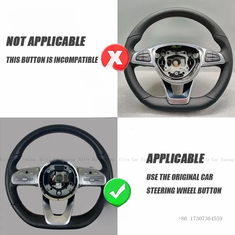 Car Replacement Steering Wheel Carbon Fiber LED for Mercedes-Benz W167 W177 W204 W206 300d S500 Cla45 GLE CLA GLC GT 2019-2025