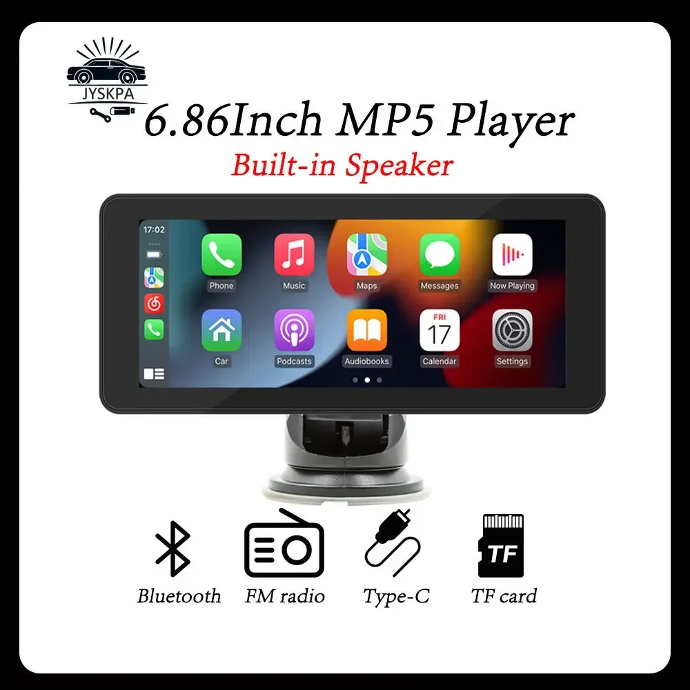 

Universal Bluetooth Car Multimedia Player 6.86inch Build in Speaker Support Apple Carplay Android Auto Intelligent System