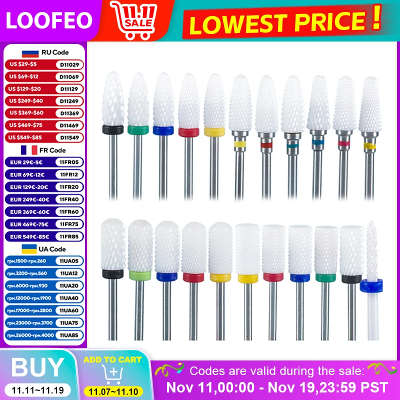 Ceramic Nail Drill Bits Set