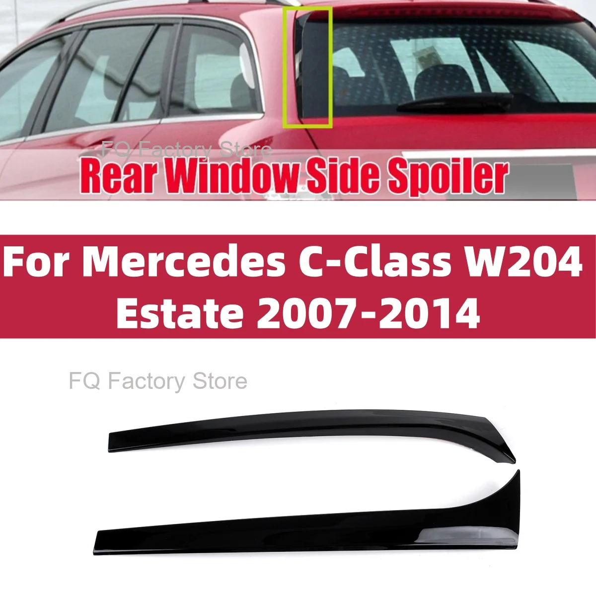 Auto Hinten Seite Fenster Canard Spoiler Air Splitter Für Mercedes C-Klasse W204 Kombi 2007-2014 Seite spoiler Air Splitter