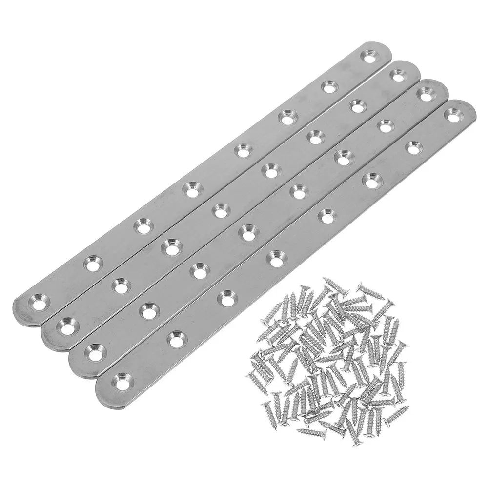 

12 Inch Stainless Steel Flat Mending Repair Connector Bracket For Truss Gusset Plates Mounting Plate Undermount Sink Brackets