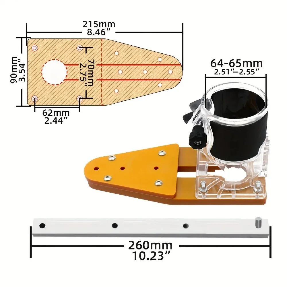 Circle Cutting Jig for Makita Electric Hand Trimmer Wood Router Milling Circle Slotting Trimming Machine Woodworking Tools