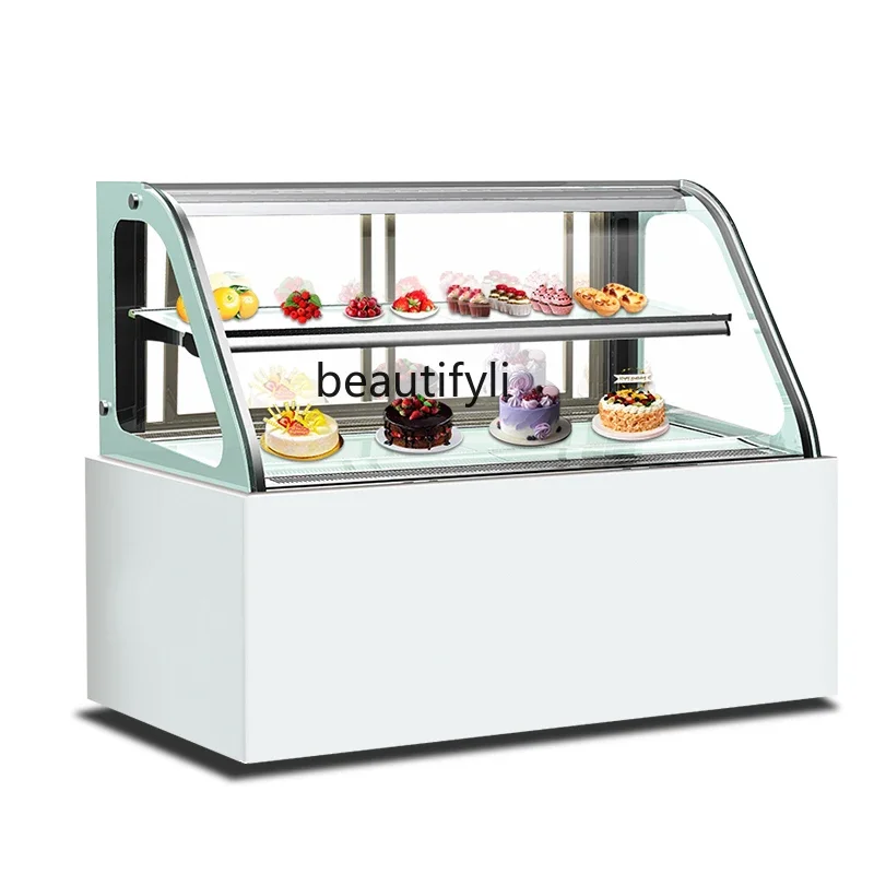 

Curved cake refrigerated display cabinet Commercial dessert cabinet Air-cooled curved cake fresh-keeping freezer