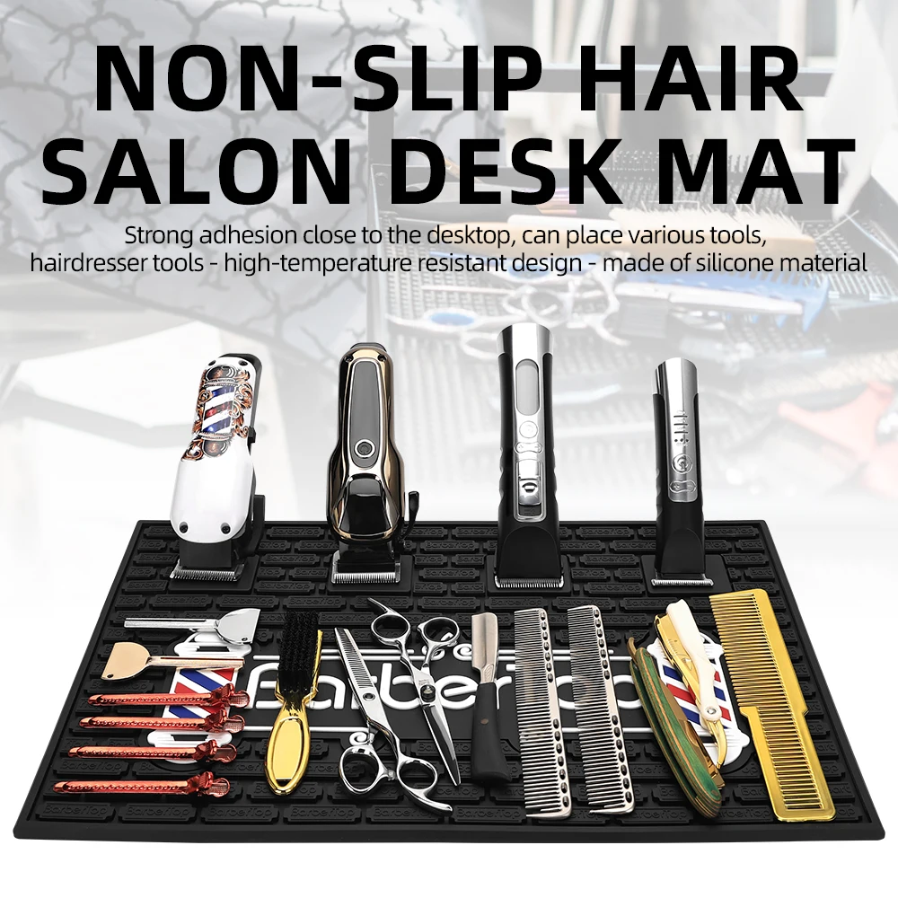 Barber Shop Magnetic Absorption Pad For Storing Hairdressing Tools Waterproof And Anti Slip Desktop Storage Pad