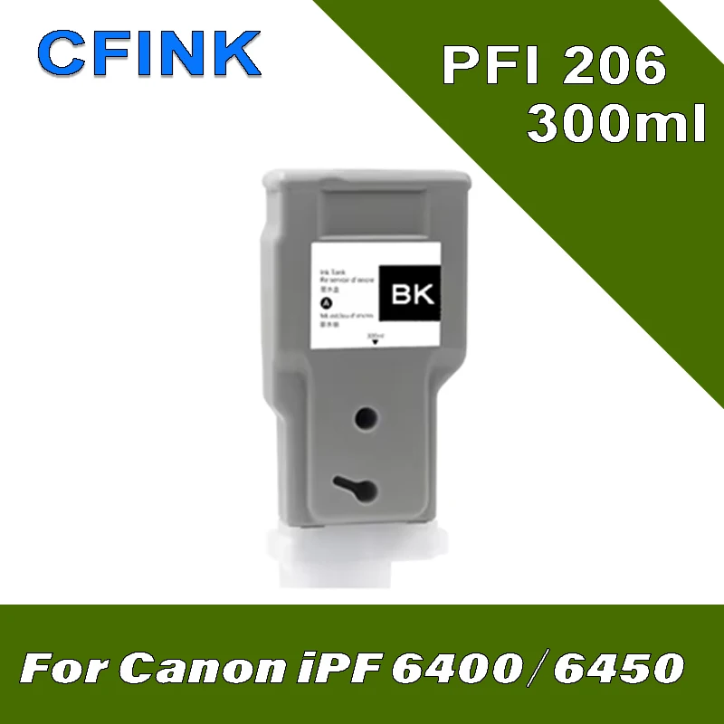 PFI 206 Compatible with PFI-206 Ink Cartridge with Dye Ink for Canon IPF6400 IPF6400S IPF6450 IPF6400SE 300ml 12 Colors/Game