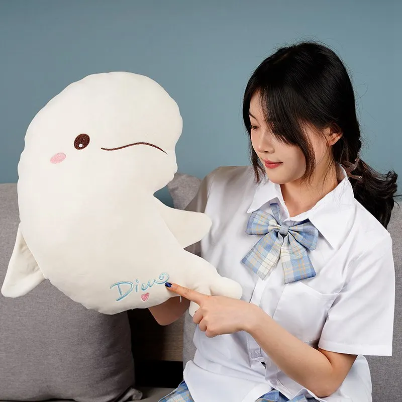 50cm Soft Aquatic Creatures Plush Pillow Cute Dolphin/Shark/Killer Whale/Sea Lion Stuffed Cushion Toy Doll Sleep Comfort Pillow