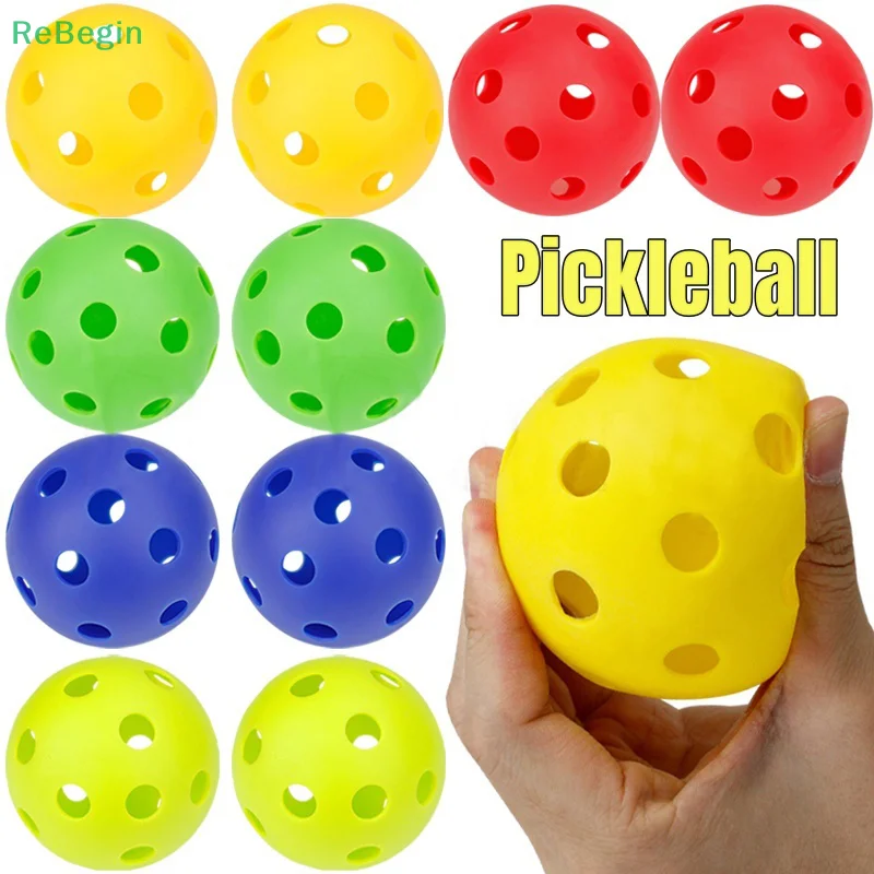 Pickleball PE Rolling Elastic Tpe Stretch Ball Pickleball 26 Holes 40 Holes One Piece Seamless Ball