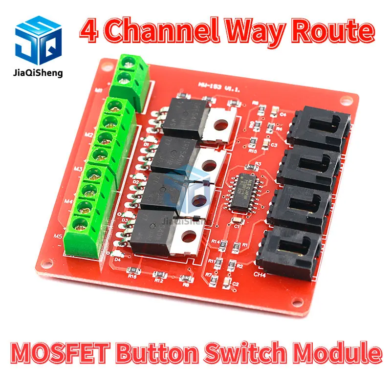 Four Channel 4 Route MOSFET Button IRF540 V4.0+ MOSFET Switch Module For Arduino