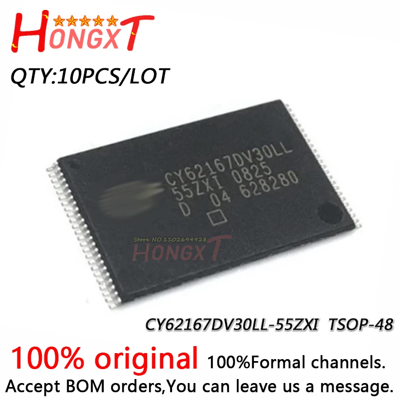 

10PCS 100% NEW CY62167DV30LL-55ZXI TSOP-48.Chipset