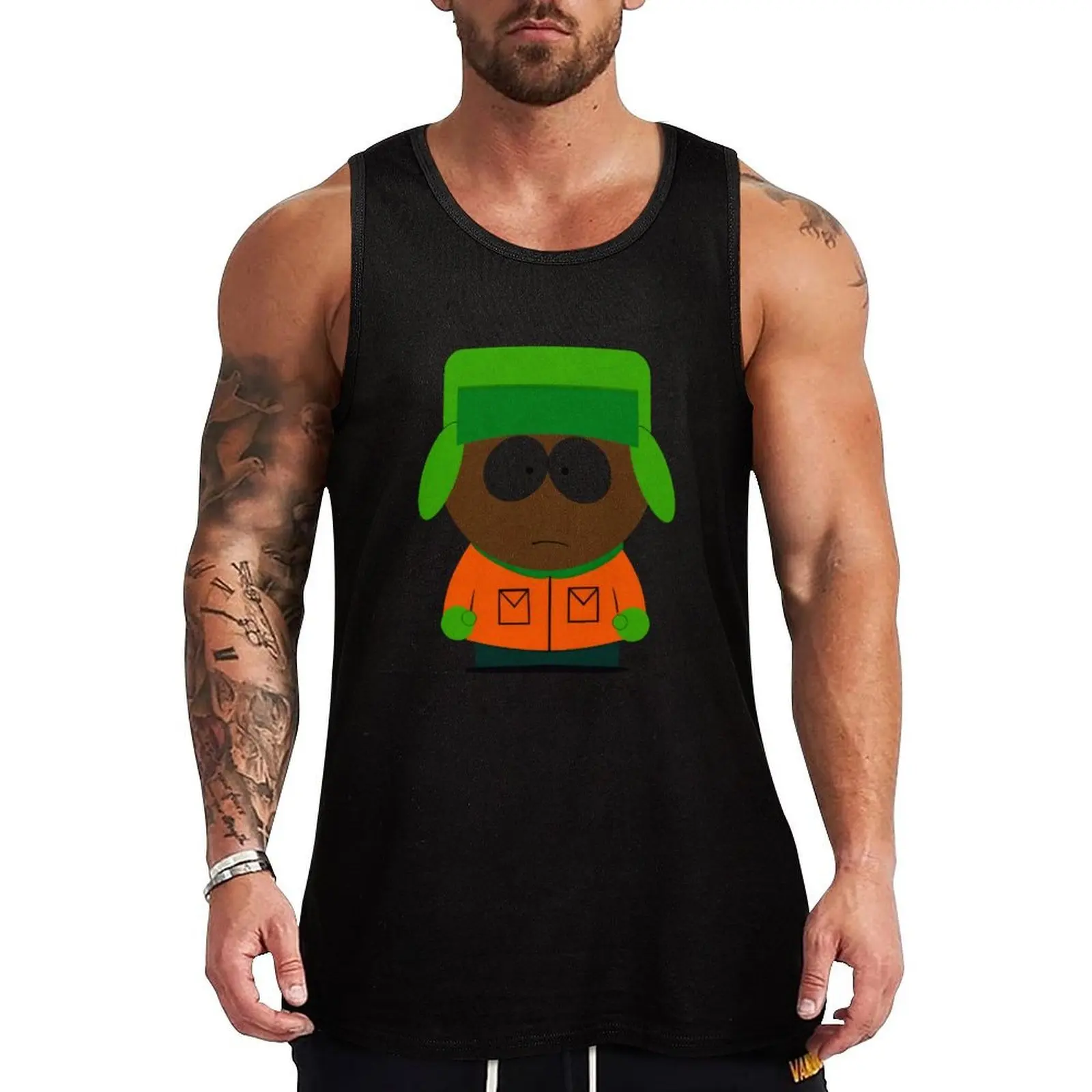 Black Unique Kyle Broflovski South Park Tank Top Abstract Print Tank Top Casual Graphic Sleeveless