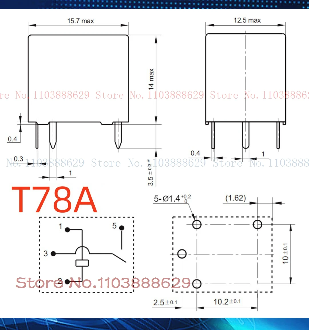 T78A DC12V-Y T78A-12V, 20A