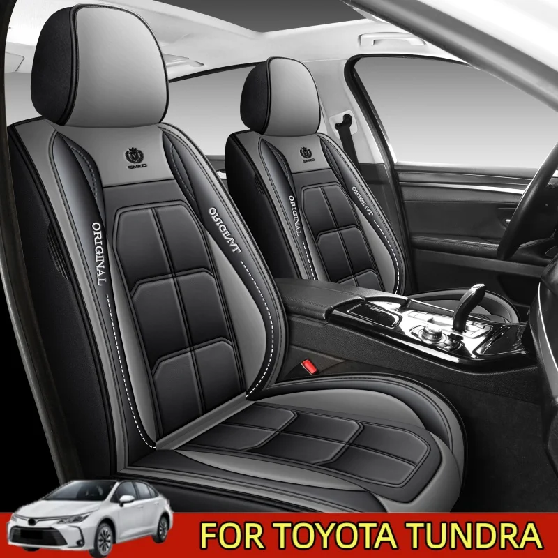 

Чехол на автомобильное сиденье TOYOTA TUNDRA, водонепроницаемый чехол из искусственной кожи, мягкий и удобный, спереди и сзади, полностью завернутый чехол на сиденье с мышцами