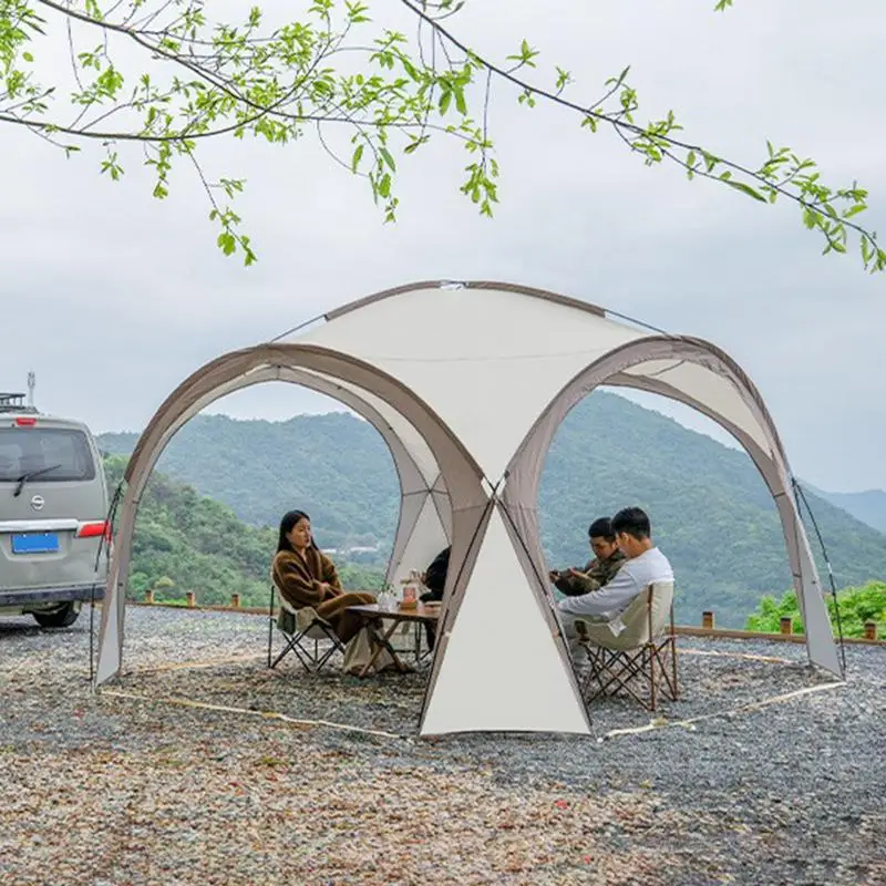 Round Camping Dome Tents Dome Canopy Folding Round Gazebo Big Canopy Large Awning Pergola House Rain Shelter Camp Accessories