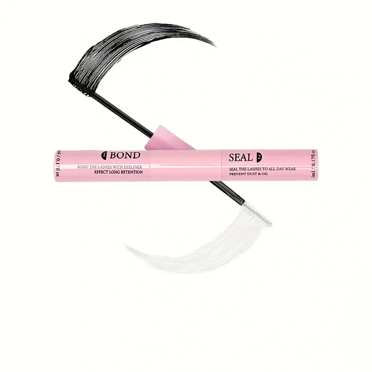3pcs Lash Bond and Seal 2 in 1 Dual Ended Eyelash Glue Long Lasting Waterproof Strong Hold Cluster Lashes DIY Eyelash Extensions