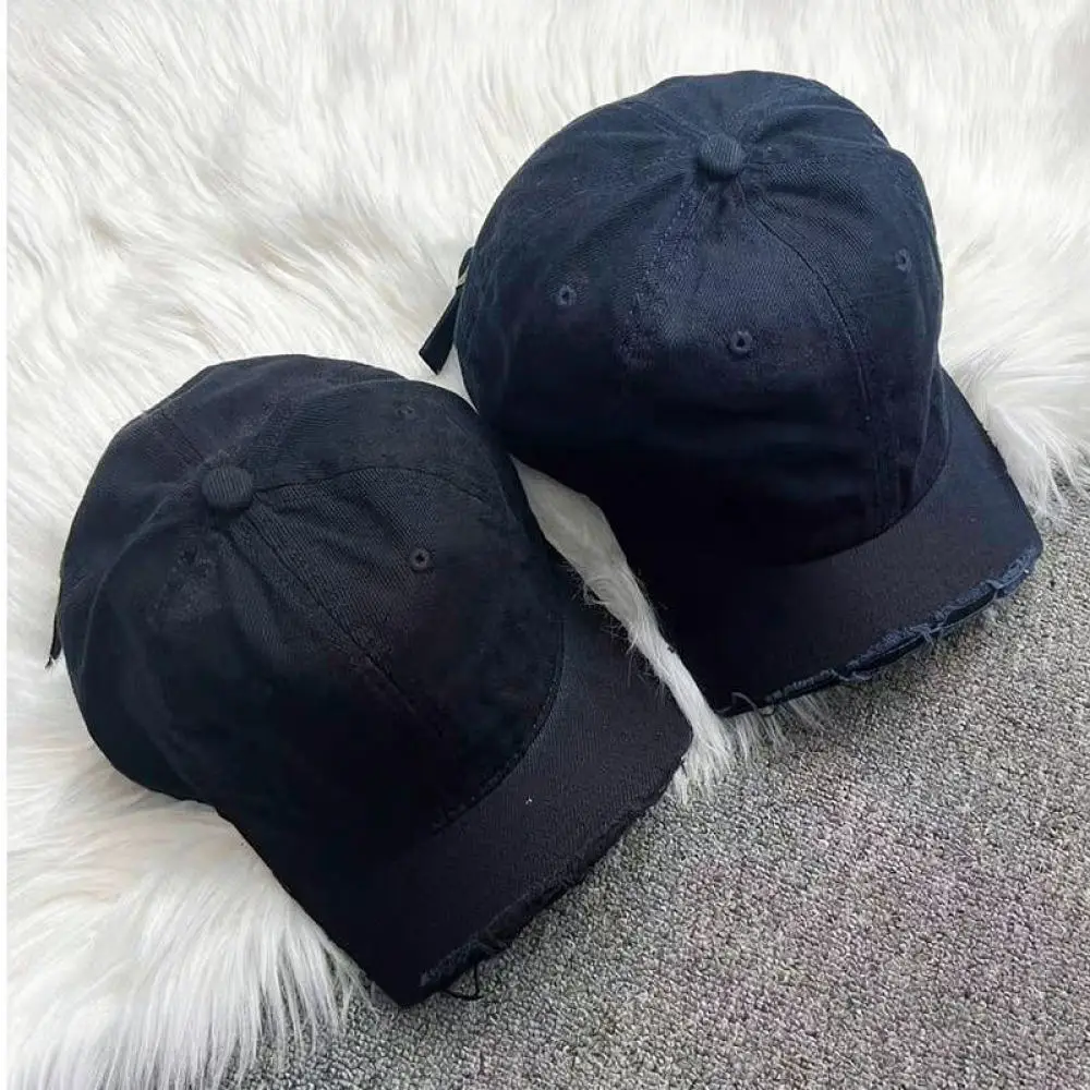 Vintage Washed Cotton Baseball Hat Broken Brim Unisex Casual Streetwear Soft Top Sunshade Breathable Summer Hip Hop Cap view 4
