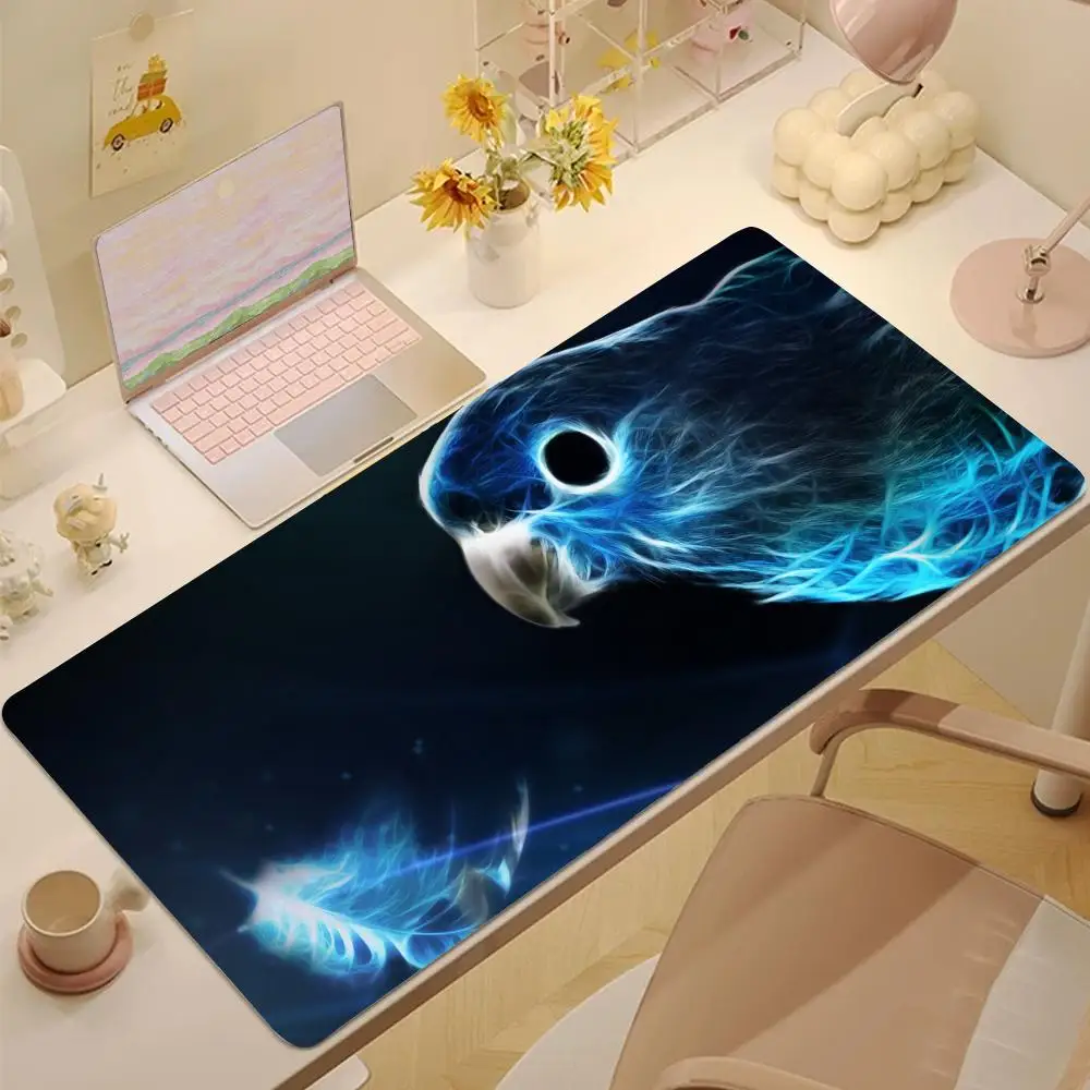 parrot wallpaper Mouse Pad Tablet mouse Pad Laptop xl desktop mouse pad, cute HD Rainbow Gaming keyboard pad, csgo Player, 90x40