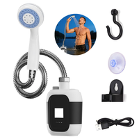 Portable Camping Shower Outdoor with Shower Pump USB Rechargeable Electric Shower Pump for Camping Car Washing Gardening Pet